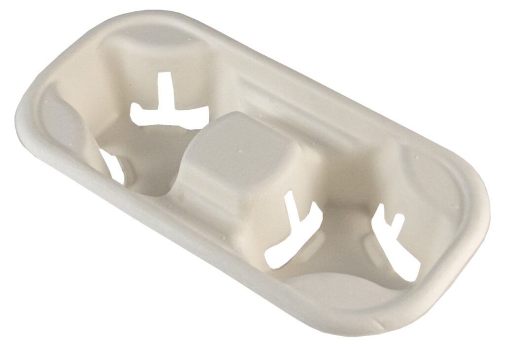Sugarcane Serving Tray, 2-compartment, Pack of 480