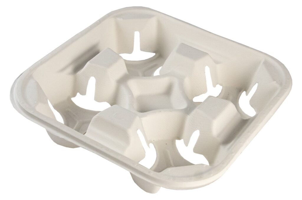 Sugarcane Serving Tray, 4-compartment, Pack of 240