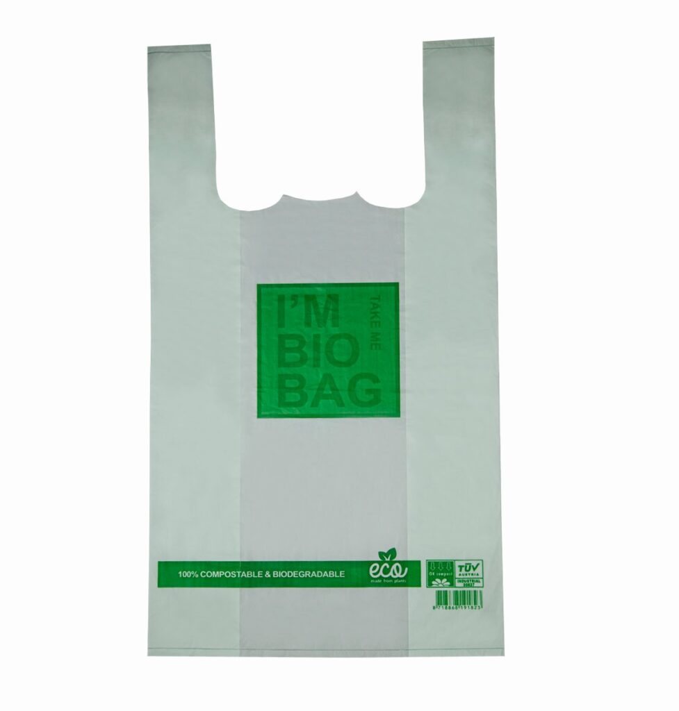 Compostable Potato Starch Carrier Bags 30×55 cm