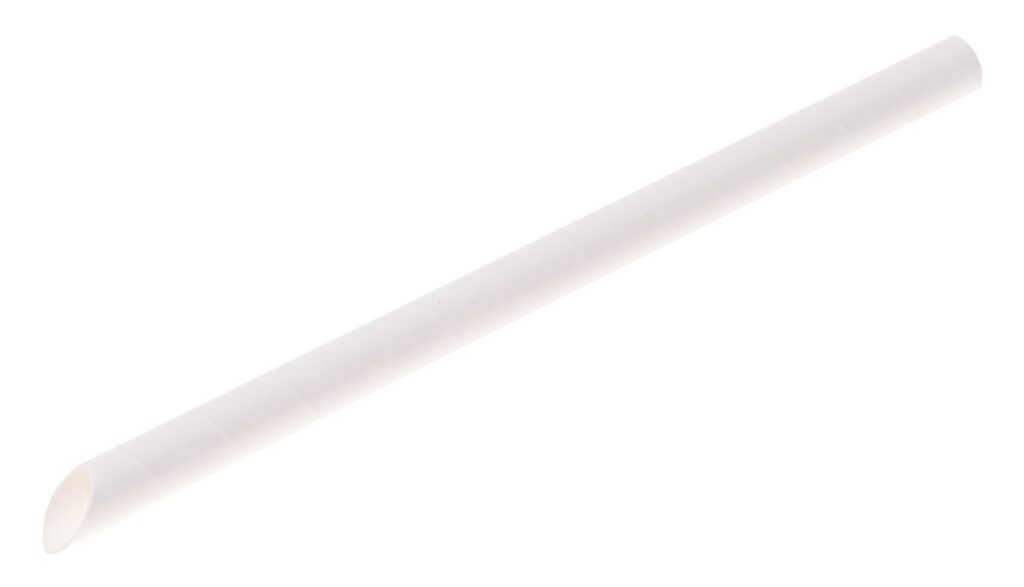Paper Straws Ø10 mm, 210 mm, White, Pack of 250
