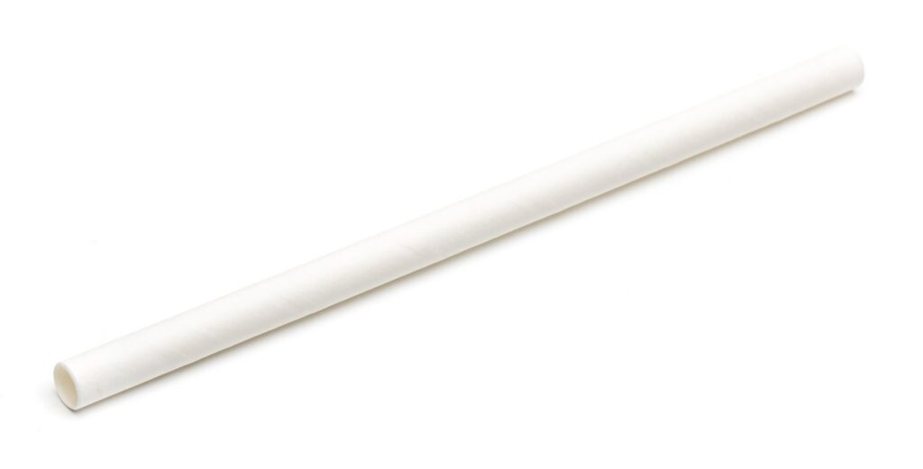 Paper Straws Ø7 mm, 150 mm, White, Pack of 250