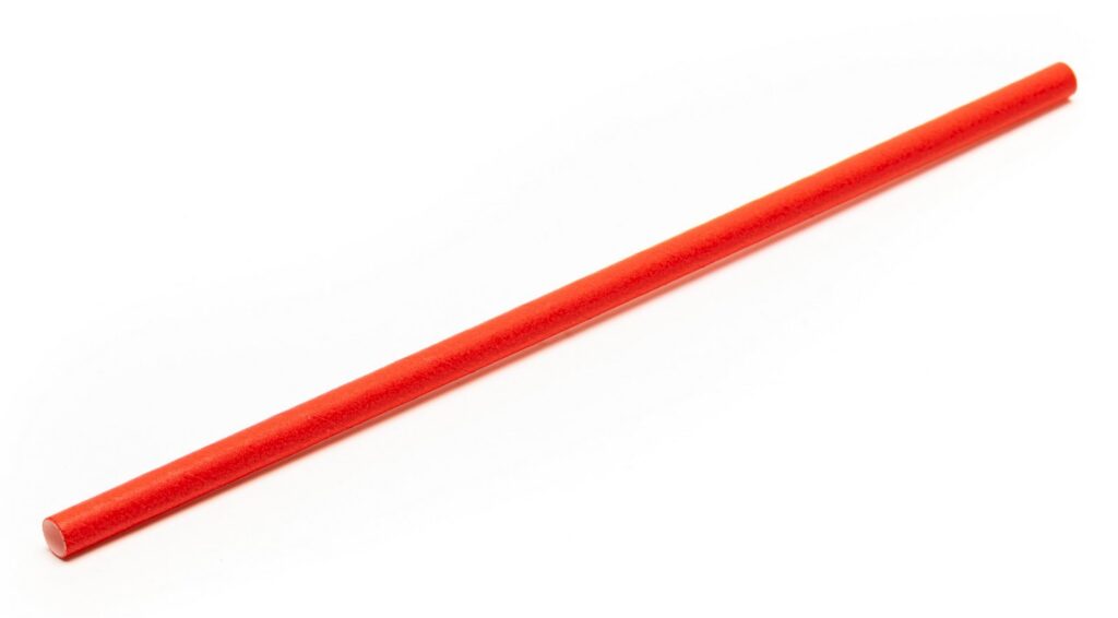 Paper Straws Ø6 mm, 200 mm, Dark red, Pack of 150