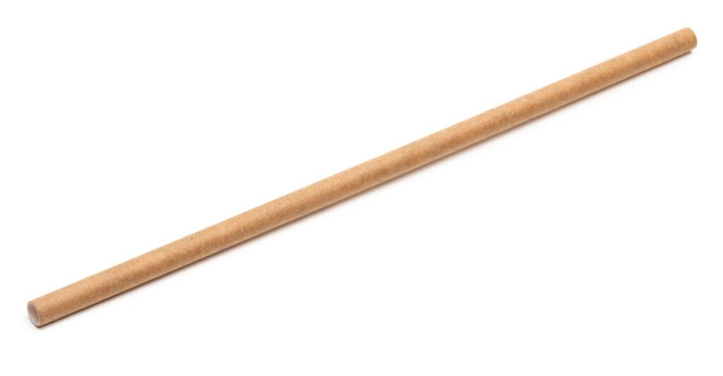 Paper Straws Ø6 mm, 200 mm, Kraft, Pack of 50