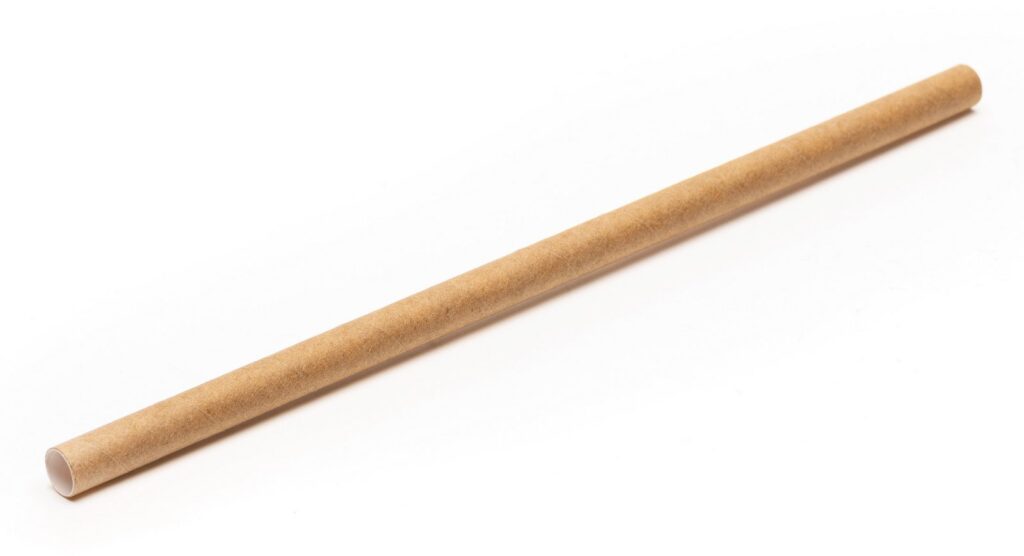 Paper Straws Ø8 mm, 200 mm, Kraft, Pack of 50