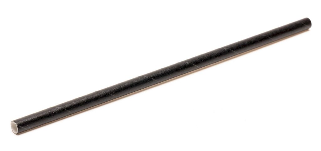 Paper Straws 150 mm, Black, Pack of 500