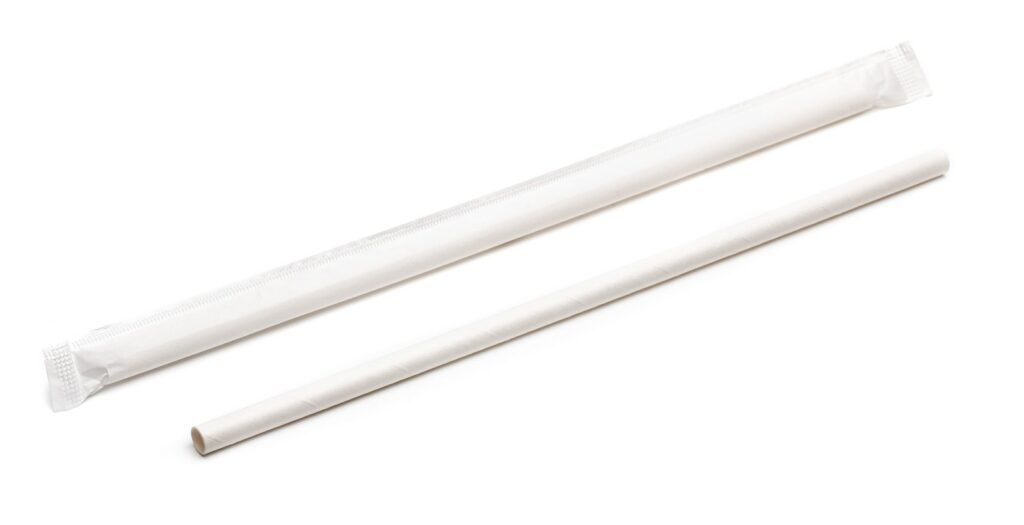 Paper Straws Ø6 mm, 200 mm, White (BHL103), Pack of 500