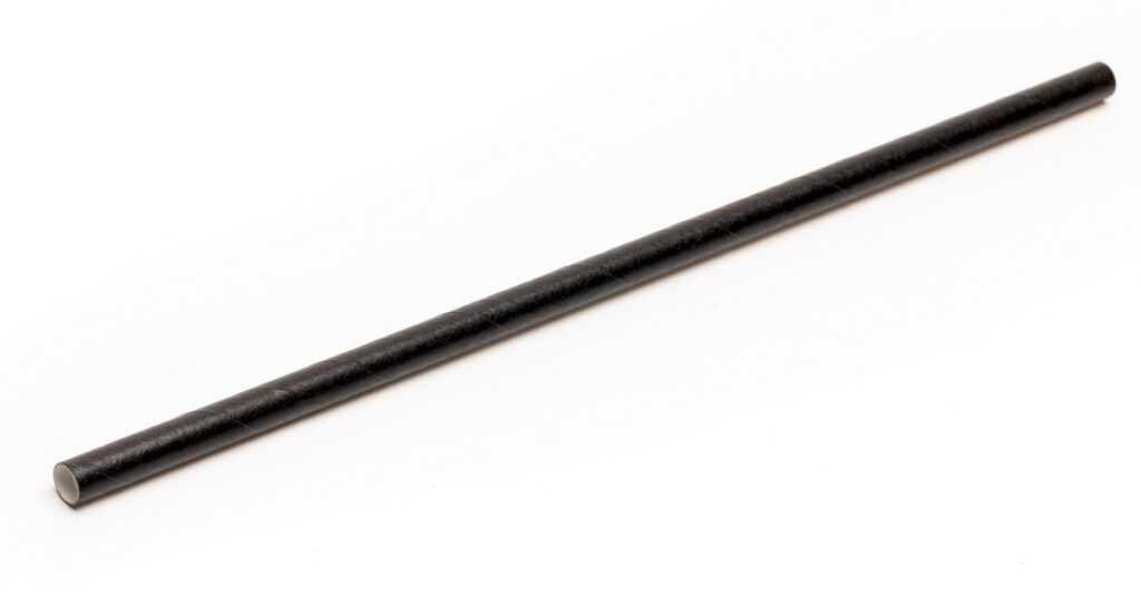 Paper Straws Ø6 mm, 200 mm, Black (BHL105), Pack of 150