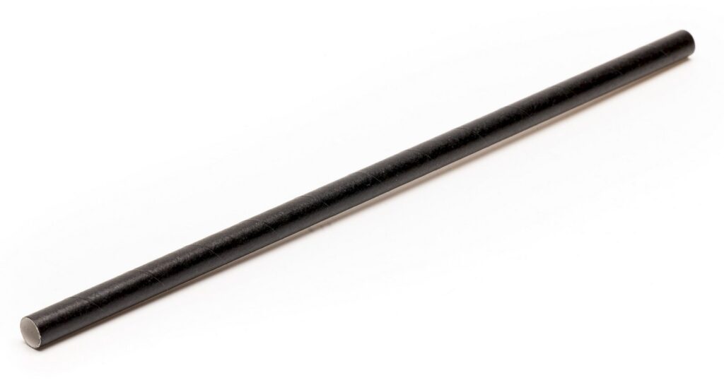 Paper Straws Ø8 mm, 230 mm, Black, Pack of 250
