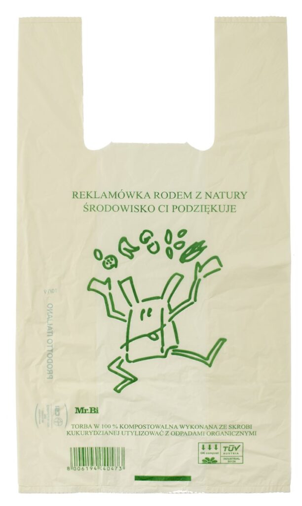 Compostable Corn-Starch Carrier Bags 27×16×50 cm, Pack of 84