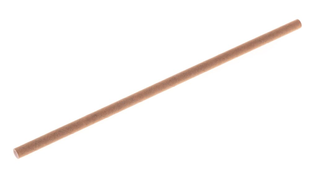 Paper Straws Ø6 mm, 200 mm, Kraft, Pack of 250