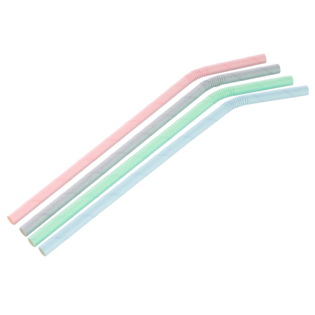 Flexible Paper Straws Ø6 mm, Pastel Mix