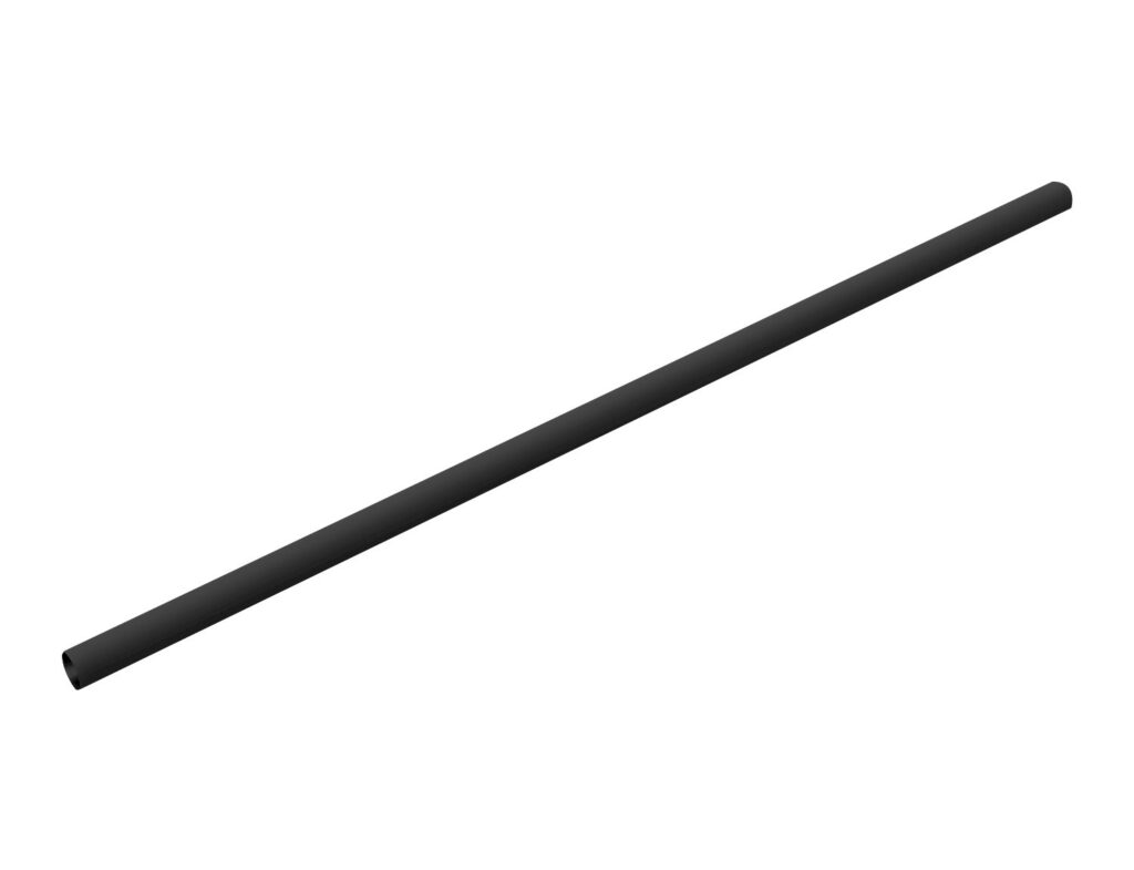 PLA Straws Ø8 mm, 250 mm, Matte black, Pack of 150