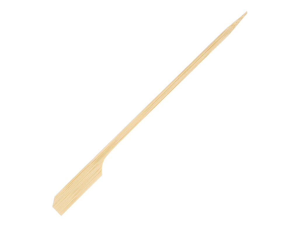 Bamboo Burger Skewers 12 cm, Paddle Top
