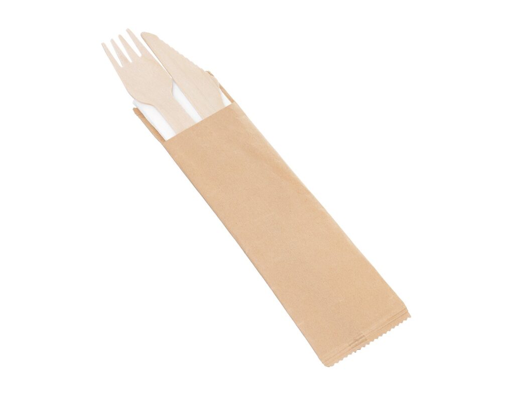 Wooden Cutlery Set (3-piece), Pack of 50