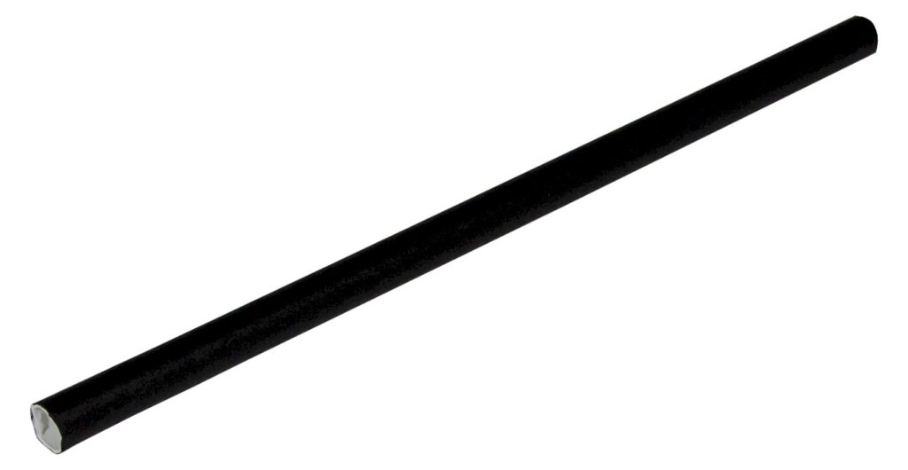 Paper Straws Ø8 mm, 200 mm, Black (BTI4), Pack of 150